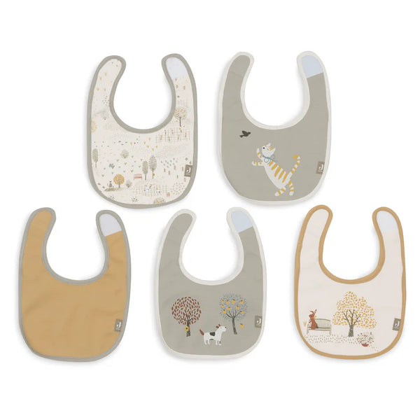 Bavoir Jersey imperméable - Tiny Park - 5 Unités