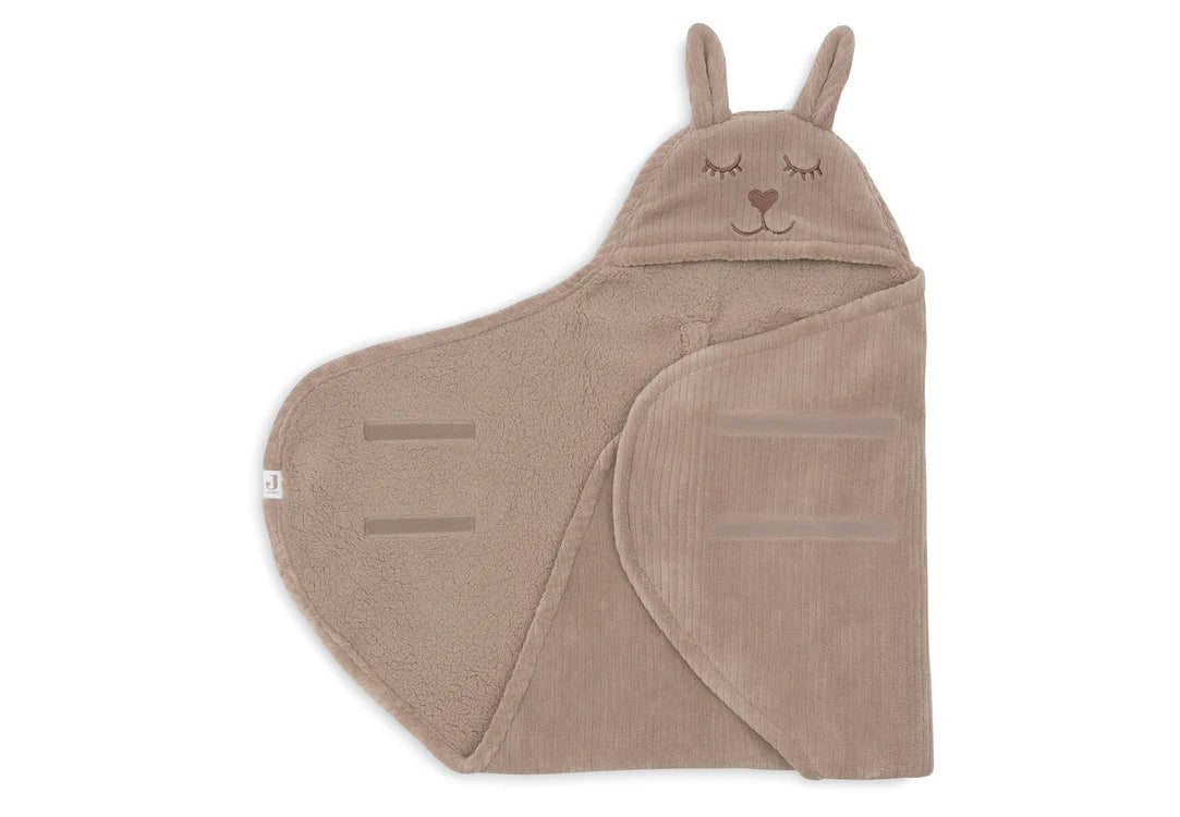 Couverture portefeuille Bunny Cloudy Rib - Milky Coffee 🐰☁️