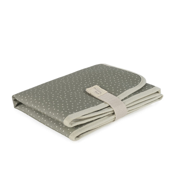 Matelas à langer Polka Dot Poppy Moss VERT – Pliable et Portable walking mum