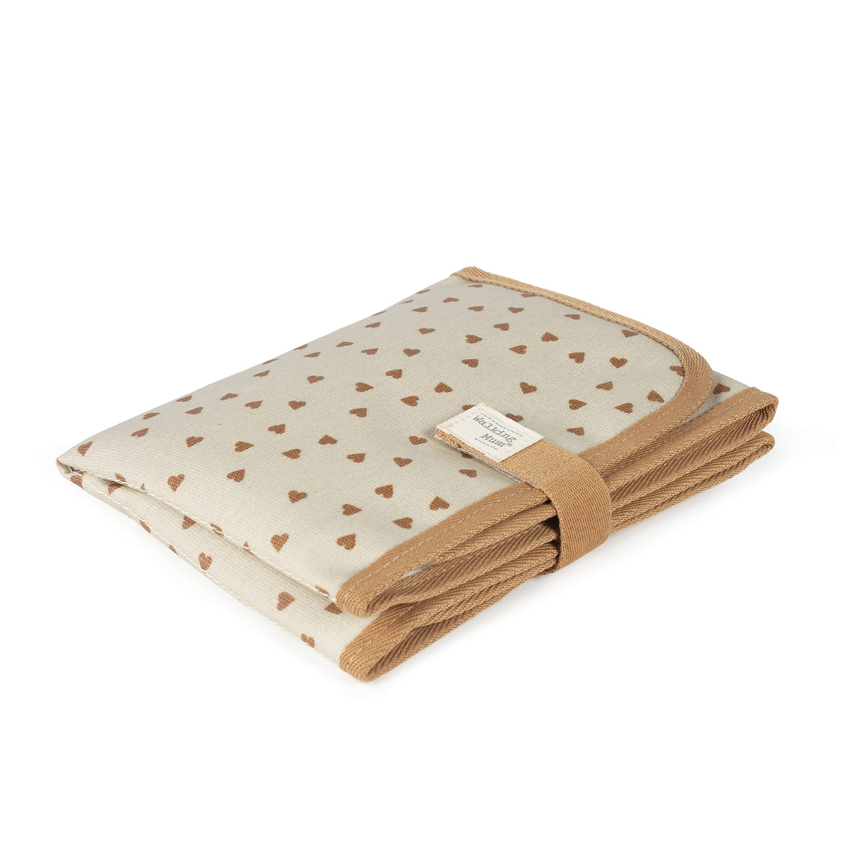 Tapis à langer bébé Poppy Cannelle – Motifs cœurs walking mum