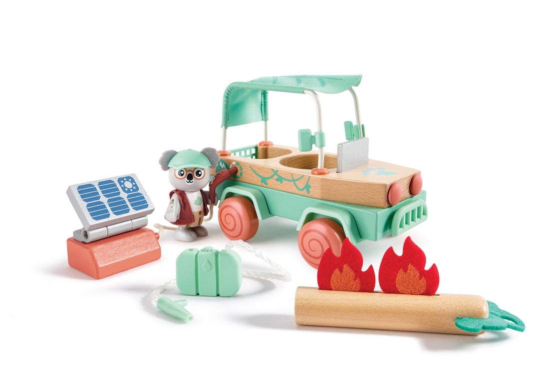 Voiture tout-terrain oscar enfant écologique – Jouet sauvetage forêt 3 ans