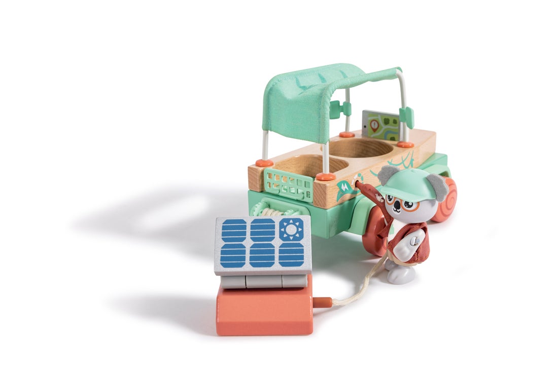 Voiture tout-terrain oscar enfant écologique – Jouet sauvetage forêt 3 ans