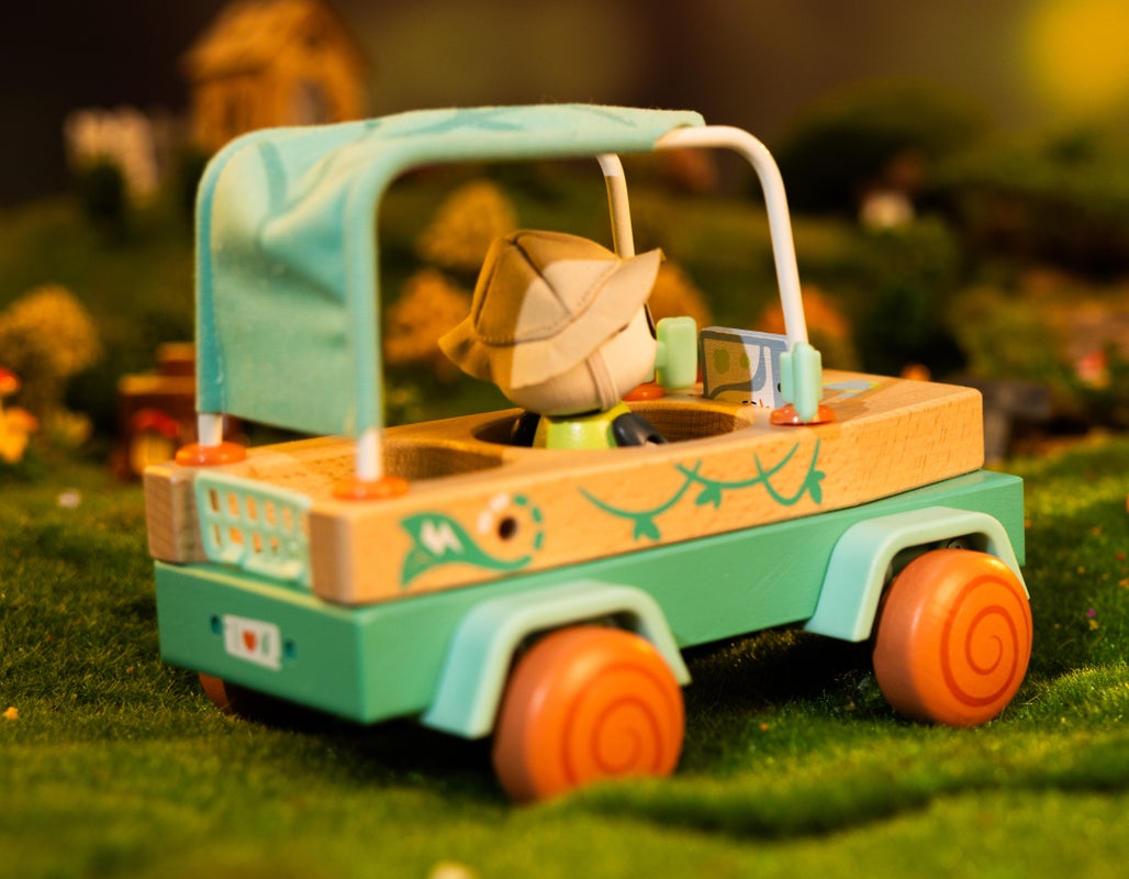 Voiture tout-terrain oscar enfant écologique – Jouet sauvetage forêt 3 ans