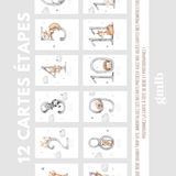 Cartes étapes bébé 12 mois dans les nuages GMLB