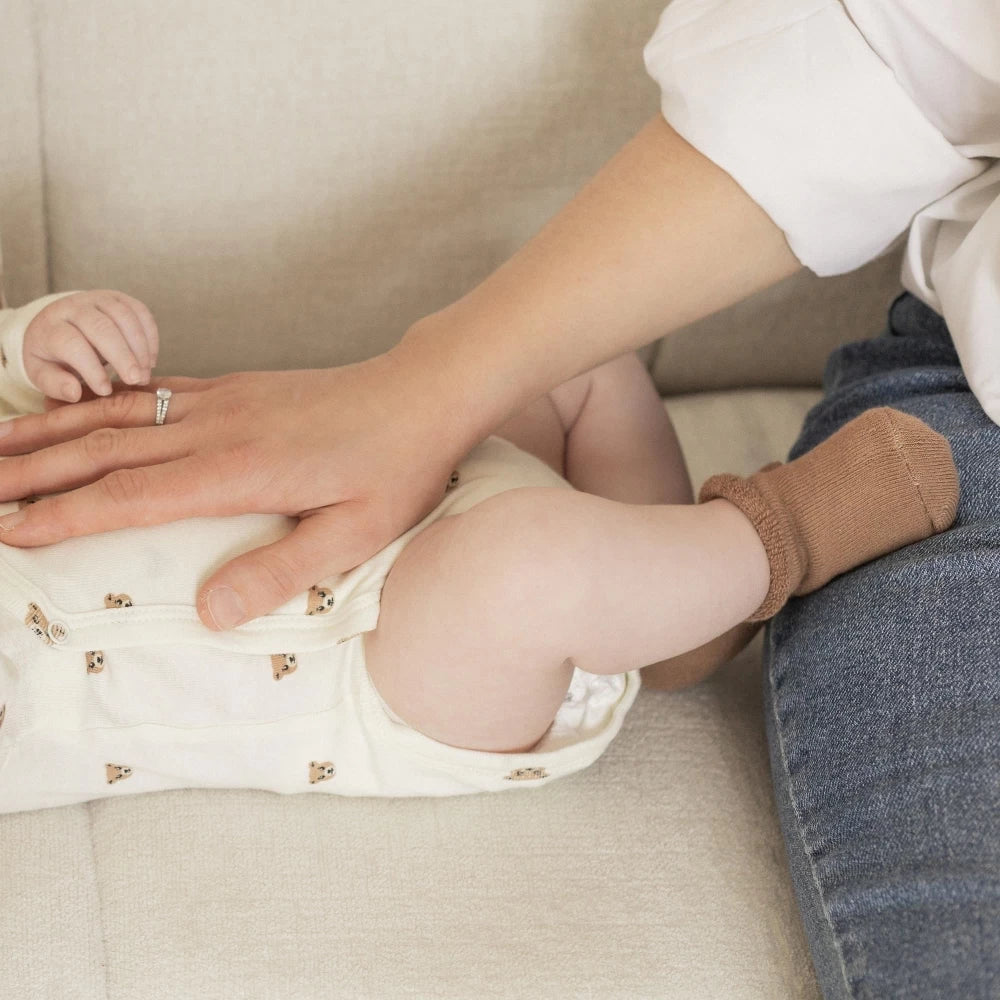 Lot de 3 paires de chaussettes bébé – 0/6 mois marron beige latté TROIS KILOS SEPT