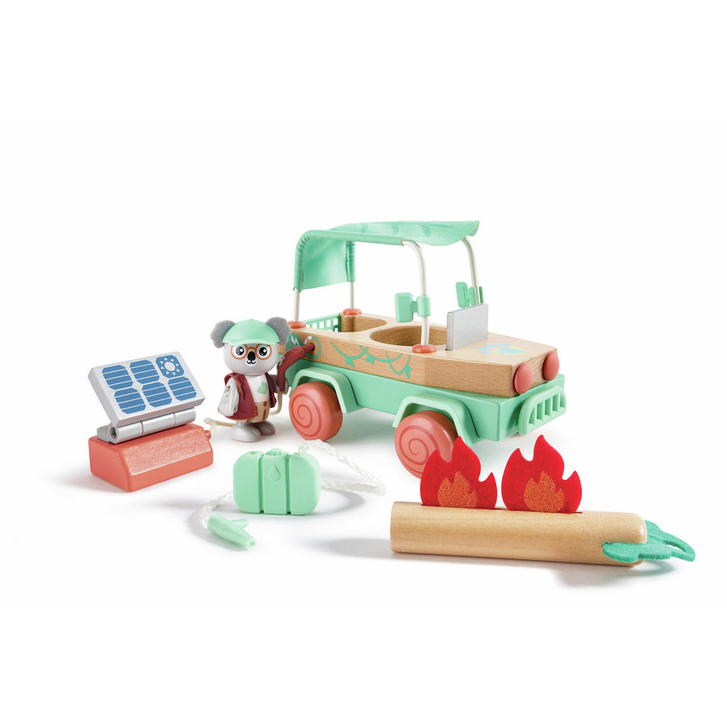 Voiture tout-terrain oscar enfant écologique – Jouet sauvetage forêt 3 ans