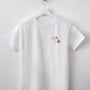 Tee-shirt Papa brodé or café nougat chocolat