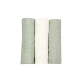 Lot de 3 langes motifs graphiques - 70x70cm TROIS KILOS SEPT