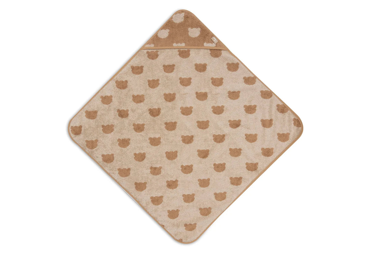 Cape de bain bébé Jacquard biscuit 75 x 75 cm - Jollein JOLLEIN