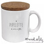 Mug "Pipelette de mère en fille" avec couvercle en liège 💬 Marcel & Lily