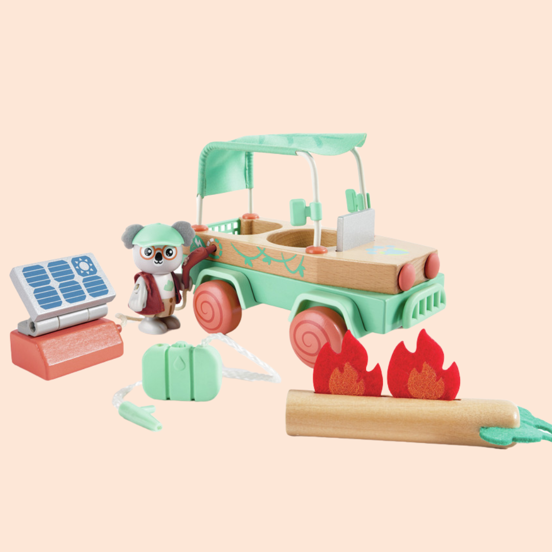 Voiture tout-terrain oscar enfant écologique – Jouet sauvetage forêt 3 ans