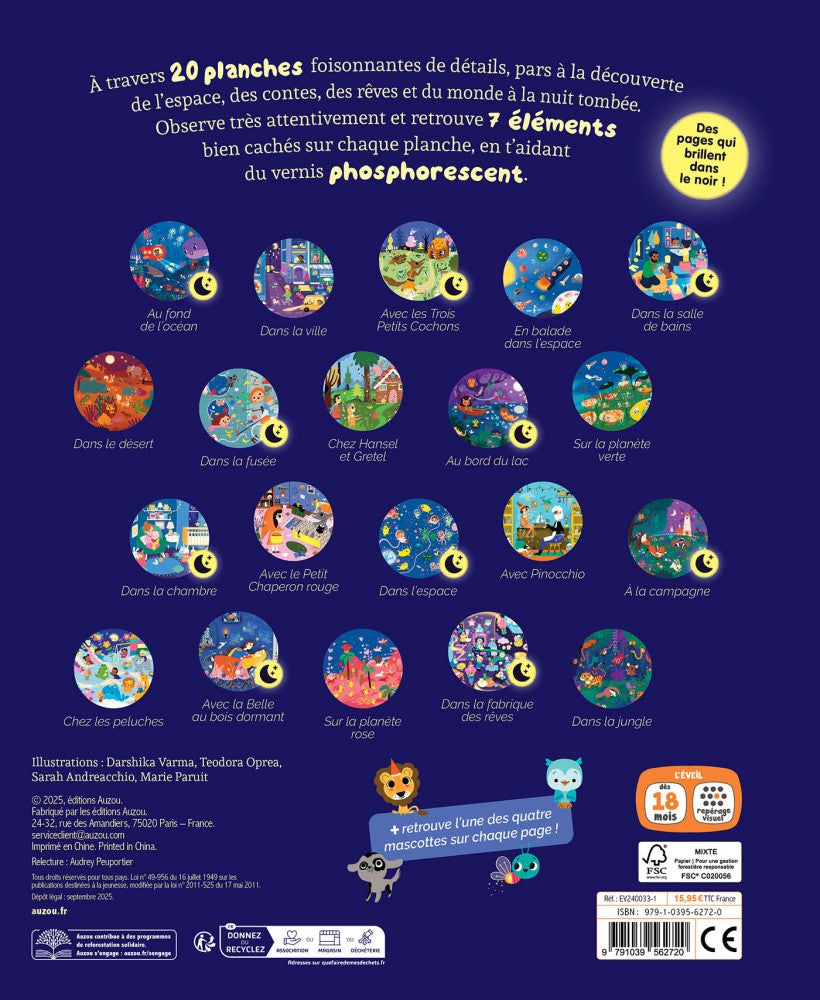 Mes 20 Cherche et Trouve des Tout-Petits – Qui brillent dans le noir ! 🌙✨- Livre