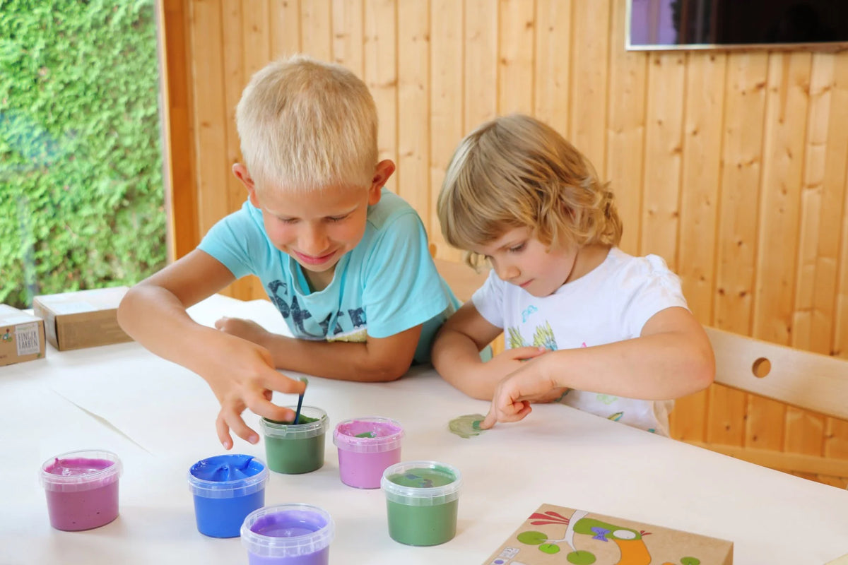 Coffret 4 pots peinture aux doigts naturelle & vegan “Aki”