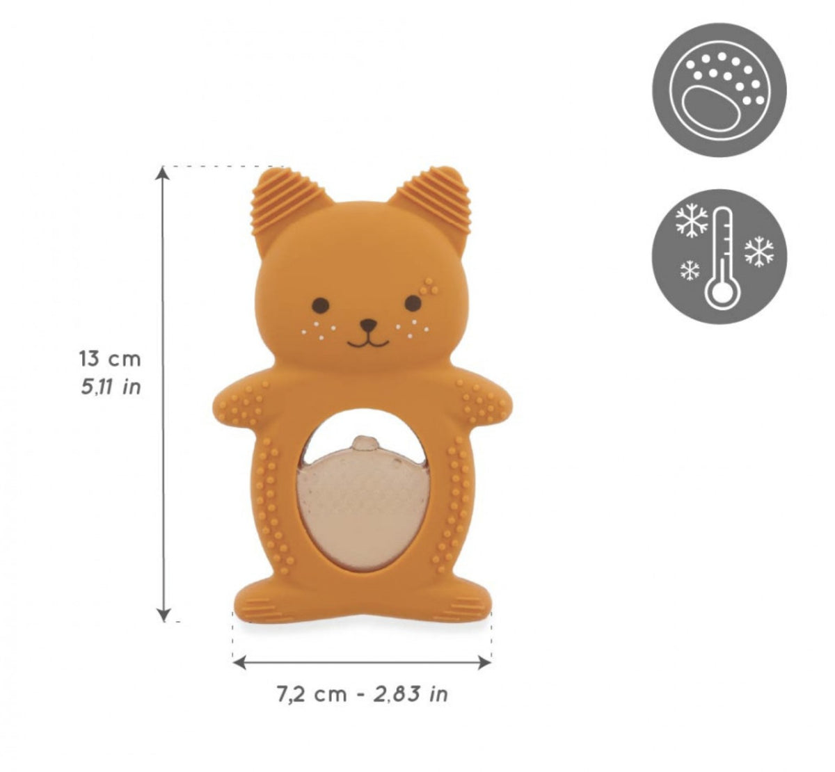 Anneau de dentition réfrigérant bébé – Écureuil