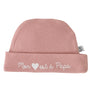 Bonnet naissance “Mon cœur est à papa”, 100% coton doux, forme turban tendance. Taille unique pour bébé, lavable en machine. Cadeau idéal pour la maternité.
