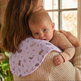 Bavoir 2 en 1 bi-matière poncho / épaule – Clairière mocha BB & CO