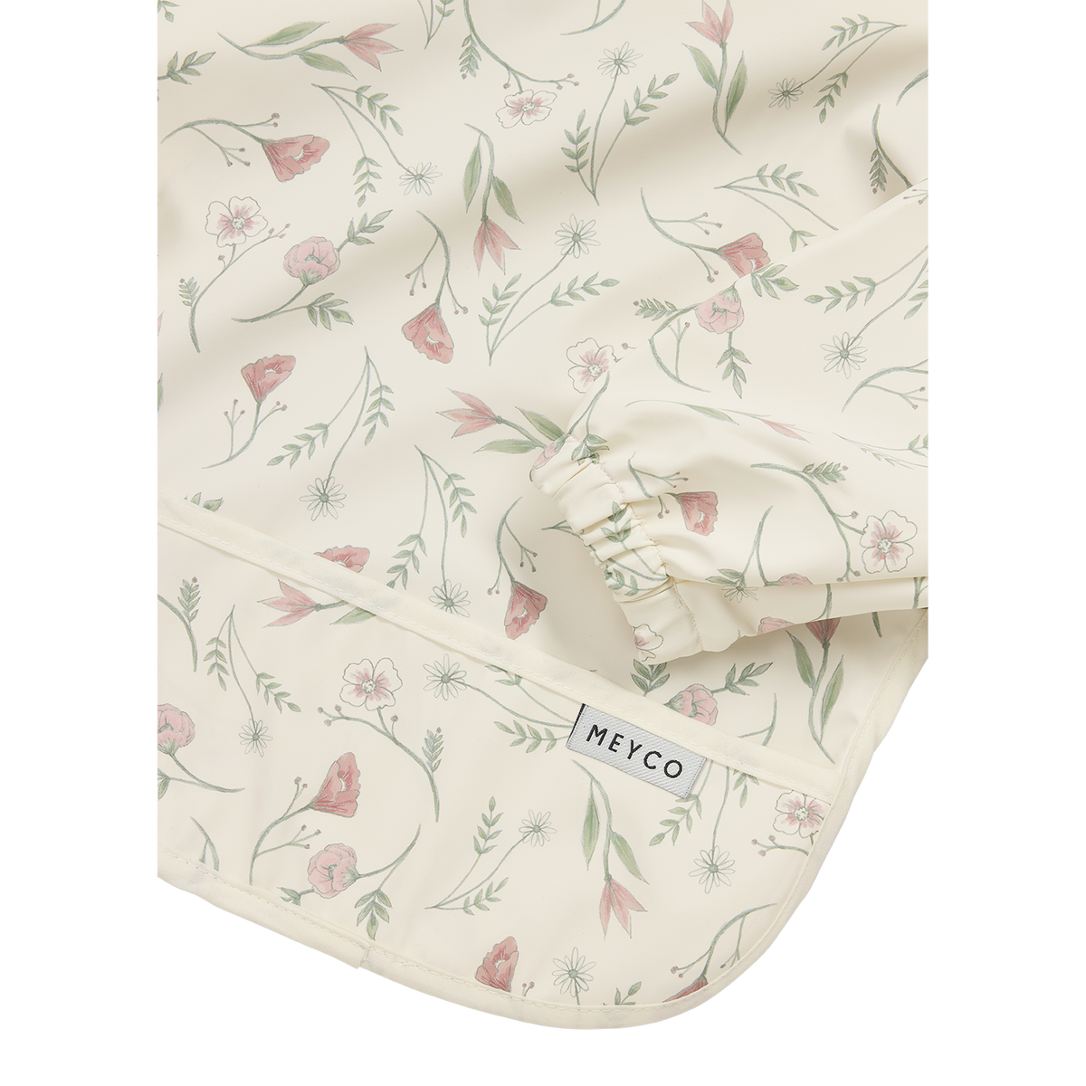 Bavoir à manches courtes fleuri imperméable 9 à 18 mois - Meyco Baby MEYCO BABY