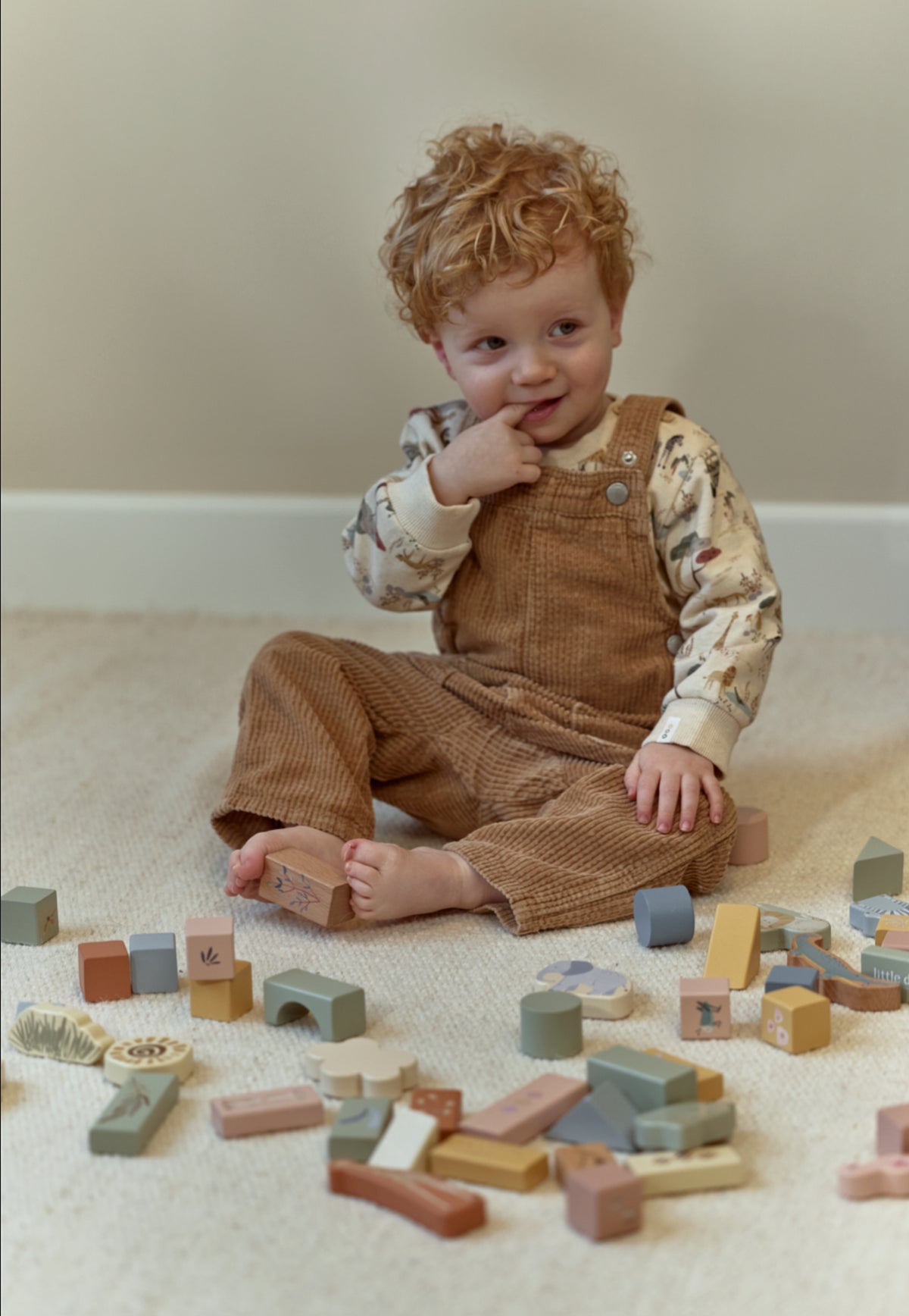 Blocs de construction en bois Safari Friends – 50 cubes en bois enfant