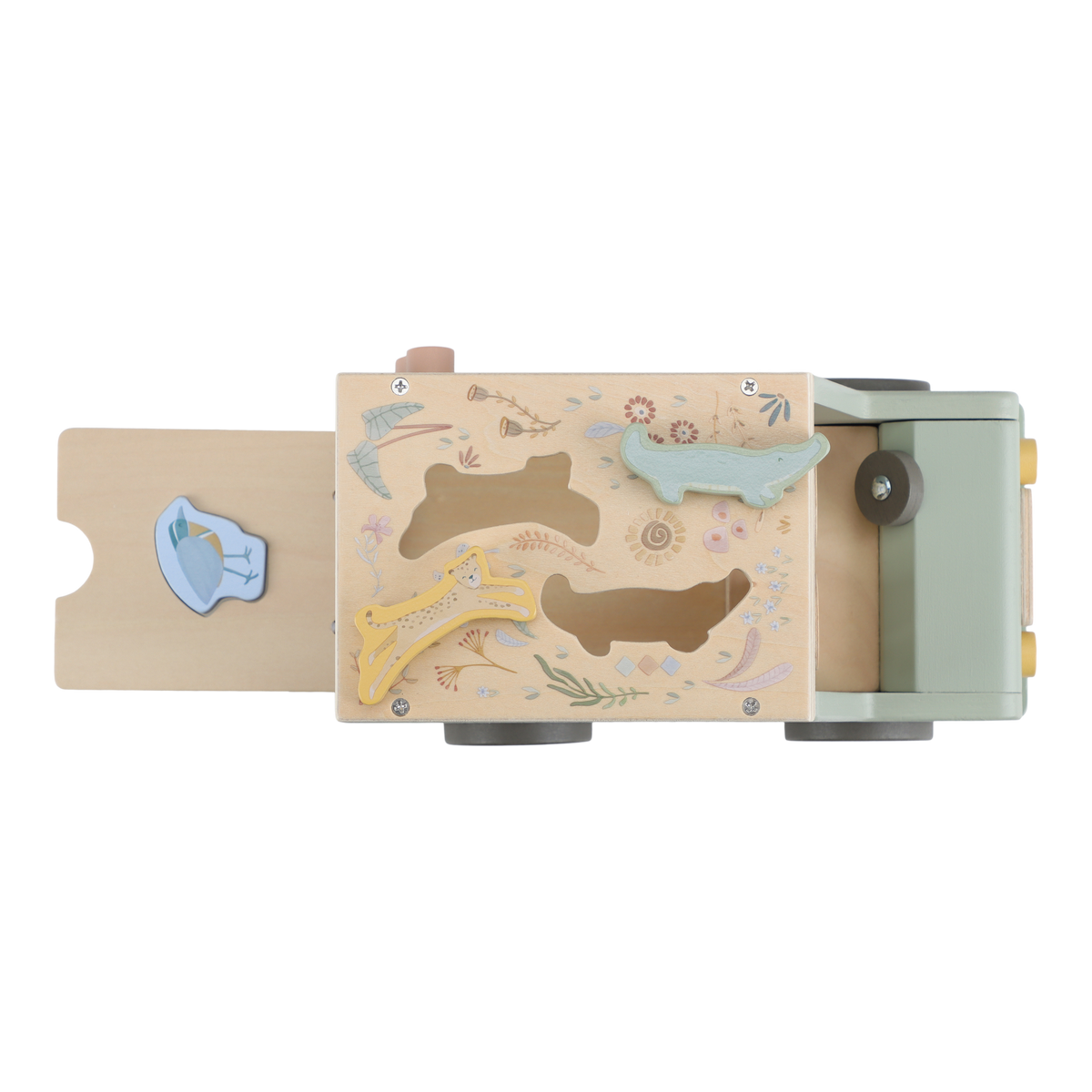 Boîte à formes voiture de safari en bois Safari Friends – jeu éducatif enfant
