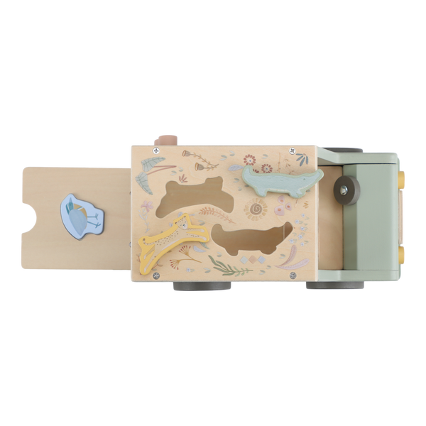 Boîte à formes voiture de safari en bois Safari Friends – jeu éducatif enfant