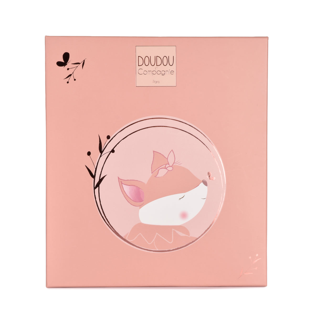 Boîte à musique bébé Mina – peluche musicale naissance 16 cm