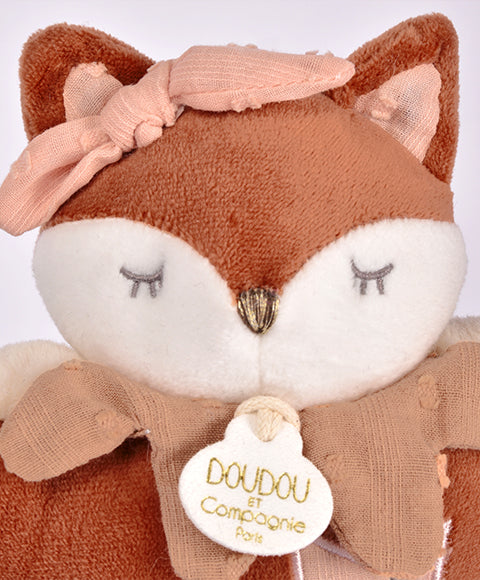 Boîte à musique bébé Mina – peluche musicale naissance 16 cm