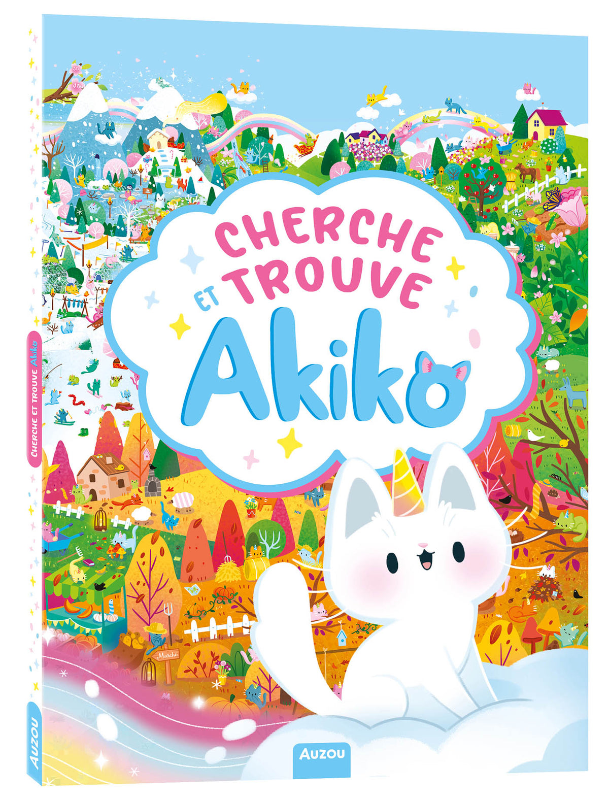 Le Cherche &amp; Trouve Akiko invite les enfants dès 4 ans à retrouver Akiko et ses adorables chats-licornes à travers de magnifiques illustrations pleines de détails. Une activité idéale pour développer l'observation tout en s'amusant.Livre Cherche &amp; Trouve Akiko dès 4 ans pour développer l'observation, la concentration et la mémoire visuelle dans un univers féerique.