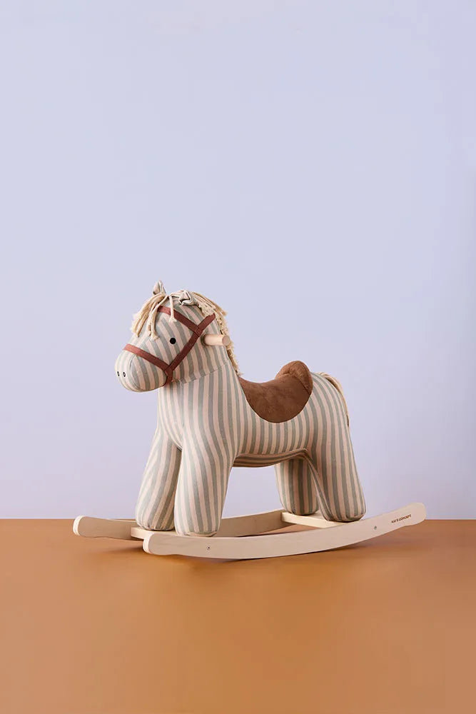 Cheval à bascule Sam en coton – jouet d’éveil dès 18 mois