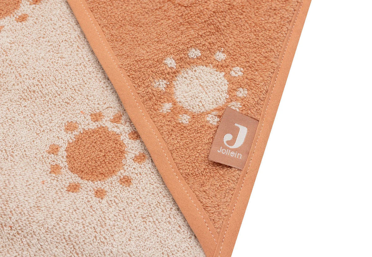 Cape de bain bébé Jacquard Light Terra 75 x 75 cm - Jollein JOLLEIN