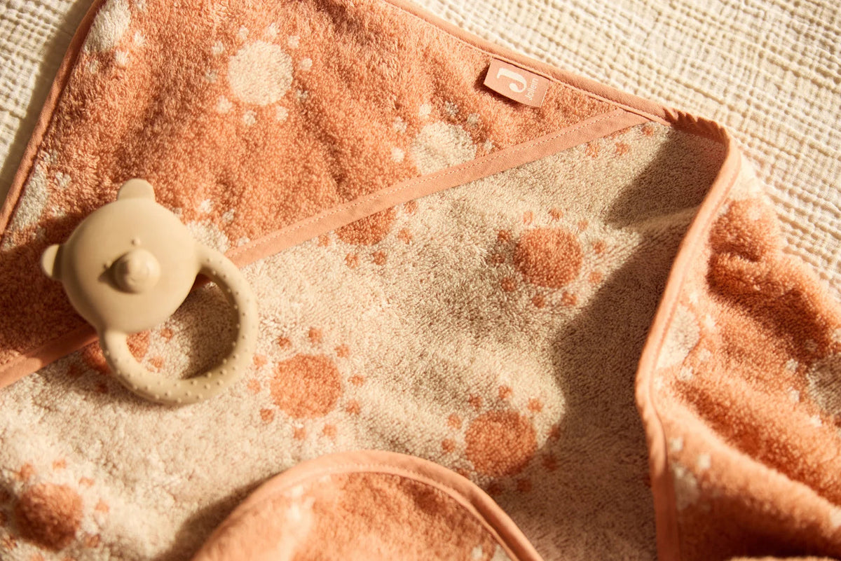 Cape de bain bébé Jacquard Light Terra 75 x 75 cm - Jollein JOLLEIN