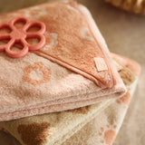 Cape de bain bébé Jacquard Light Terra 75 x 75 cm - Jollein JOLLEIN