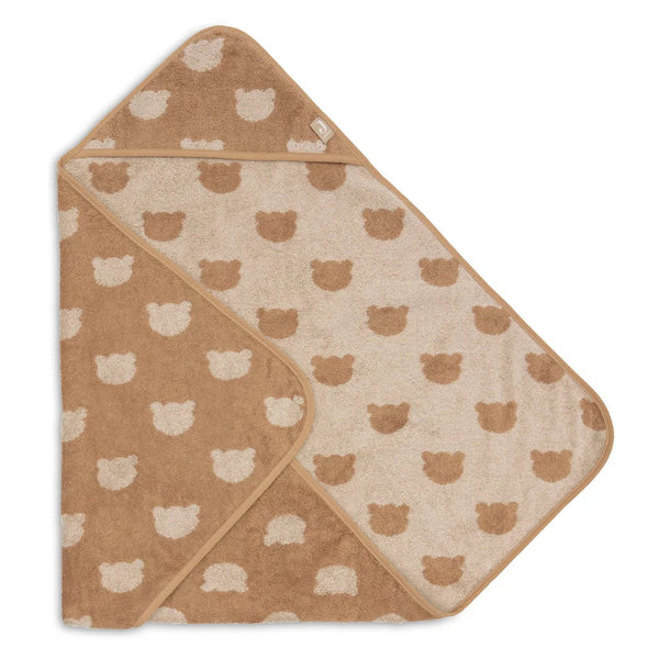 Cape de bain bébé Jacquard biscuit 75 x 75 cm - Jollein JOLLEIN