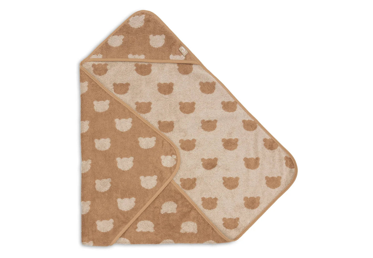 Cape de bain bébé Jacquard biscuit 75 x 75 cm - Jollein JOLLEIN