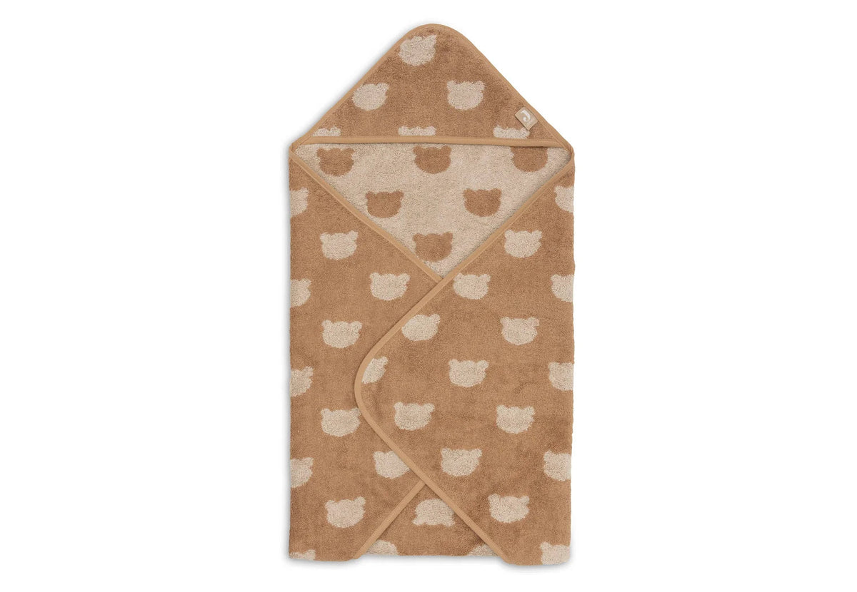 Cape de bain bébé Jacquard biscuit 75 x 75 cm - Jollein JOLLEIN