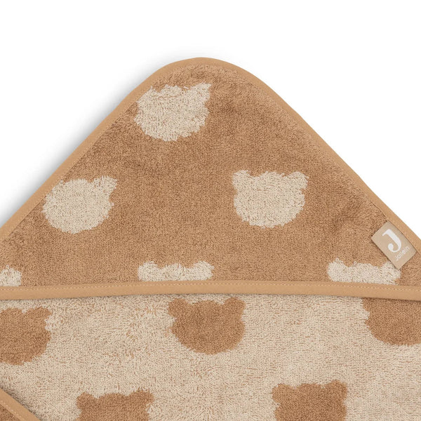 Cape de bain bébé Jacquard biscuit 75 x 75 cm - Jollein JOLLEIN