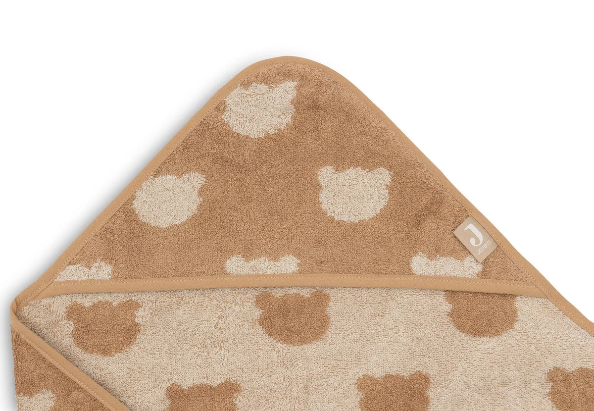 Cape de bain bébé Jacquard biscuit 75 x 75 cm - Jollein JOLLEIN