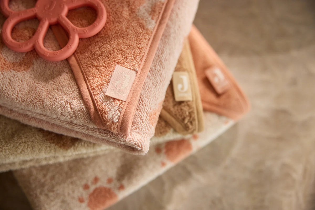 Cape de bain bébé Jacquard biscuit 75 x 75 cm - Jollein JOLLEIN