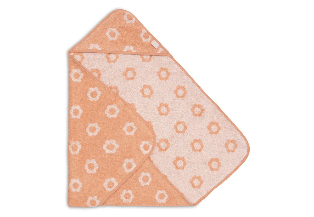 Cape de bain bébé Jacquard blush 75 x 75 cm - Jollein JOLLEIN