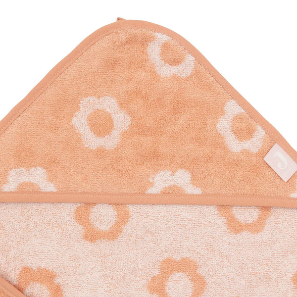 Cape de bain bébé Jacquard blush 75 x 75 cm - Jollein JOLLEIN