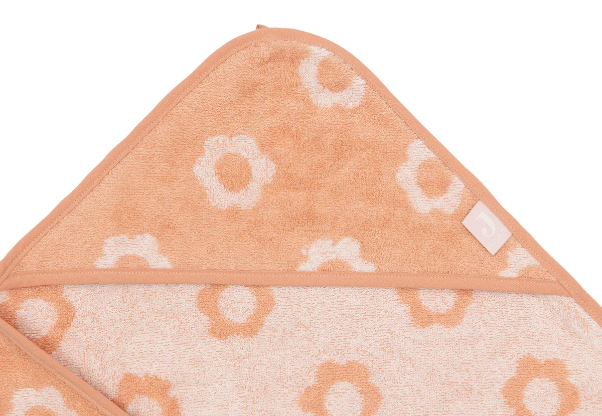 Cape de bain bébé Jacquard blush 75 x 75 cm - Jollein JOLLEIN
