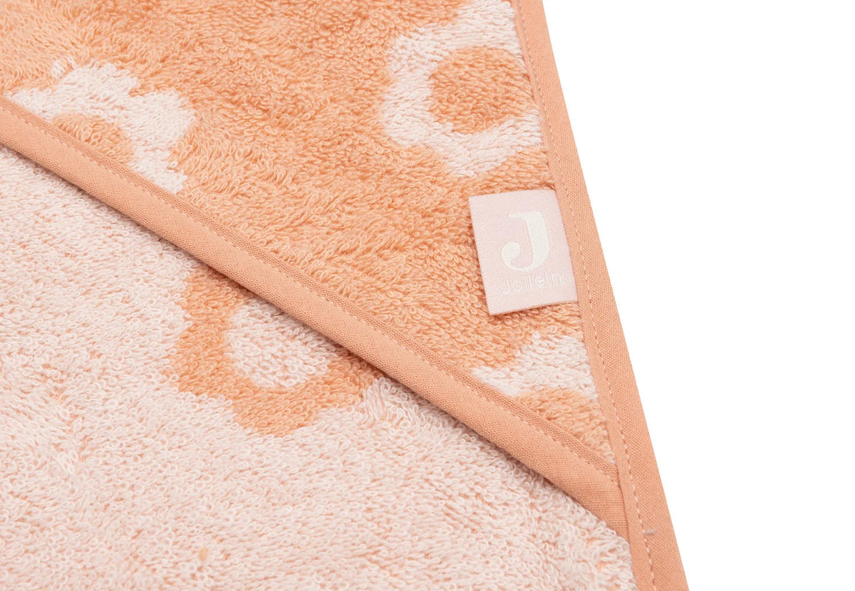 Cape de bain bébé Jacquard blush 75 x 75 cm - Jollein JOLLEIN