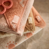 Cape de bain bébé Jacquard blush 75 x 75 cm - Jollein JOLLEIN