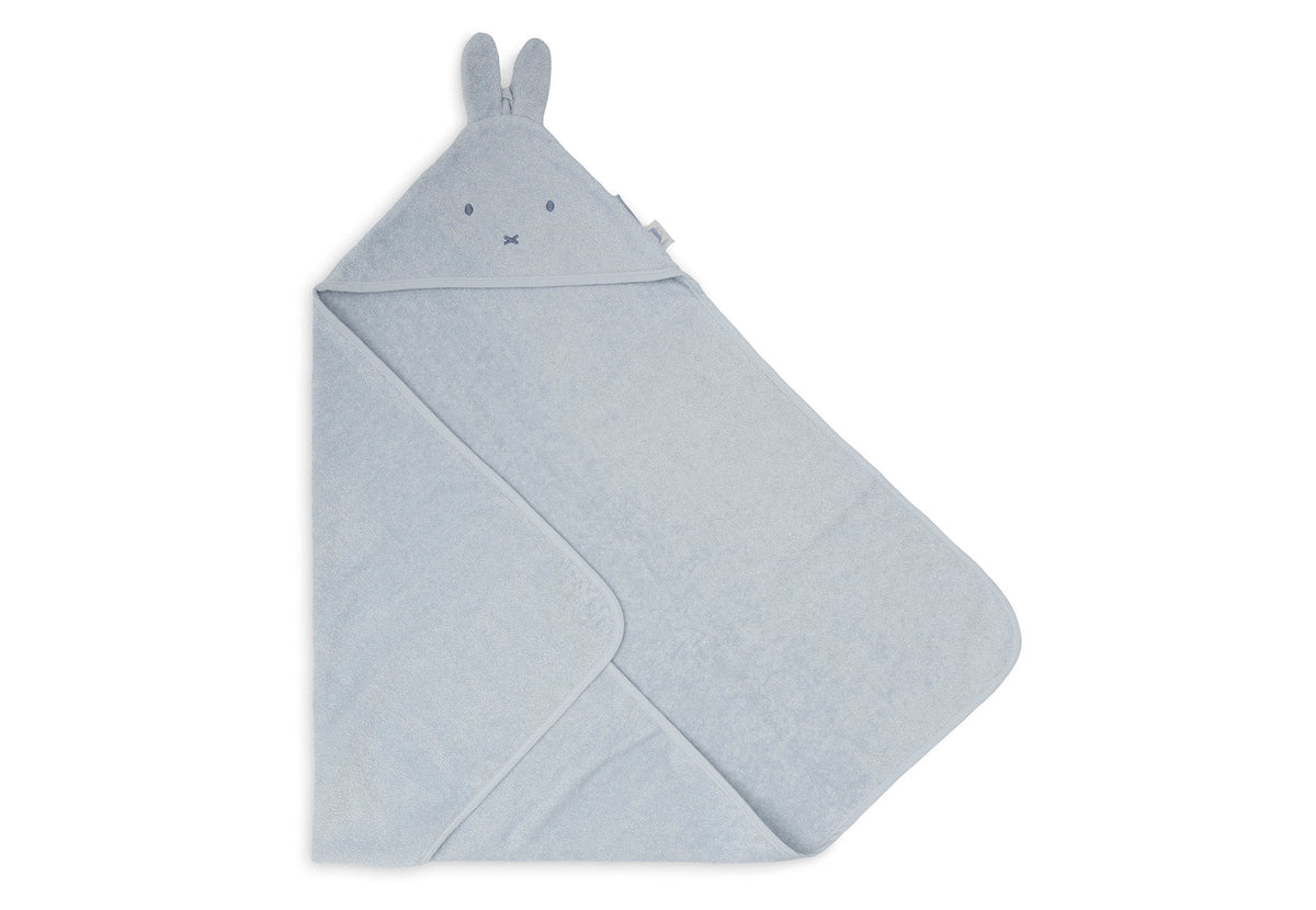 Cape de bain bébé Miffy bleue en éponge 75 x 75 cm - Jollein JOLLEIN