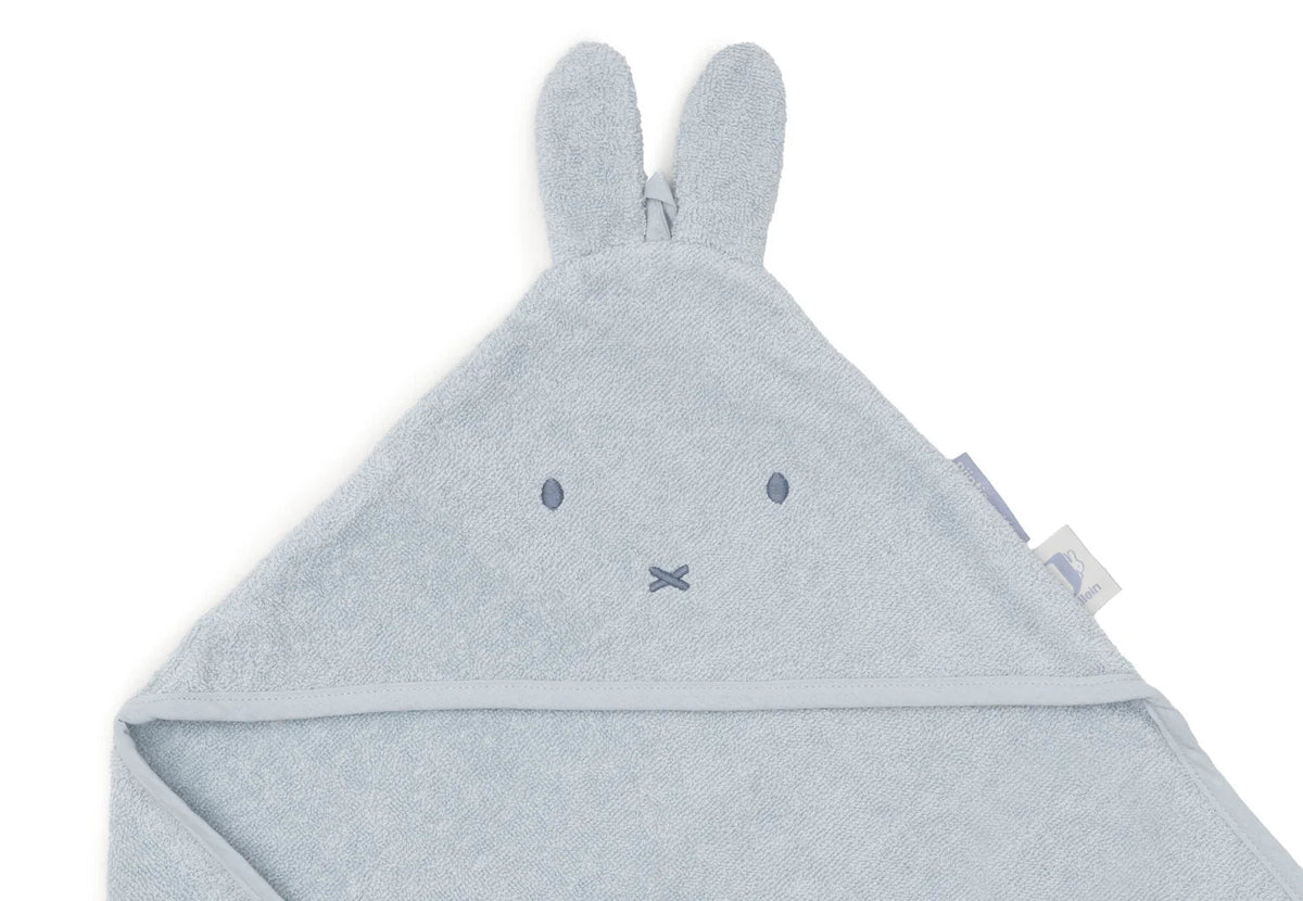 Cape de bain bébé Miffy bleue en éponge 75 x 75 cm - Jollein JOLLEIN