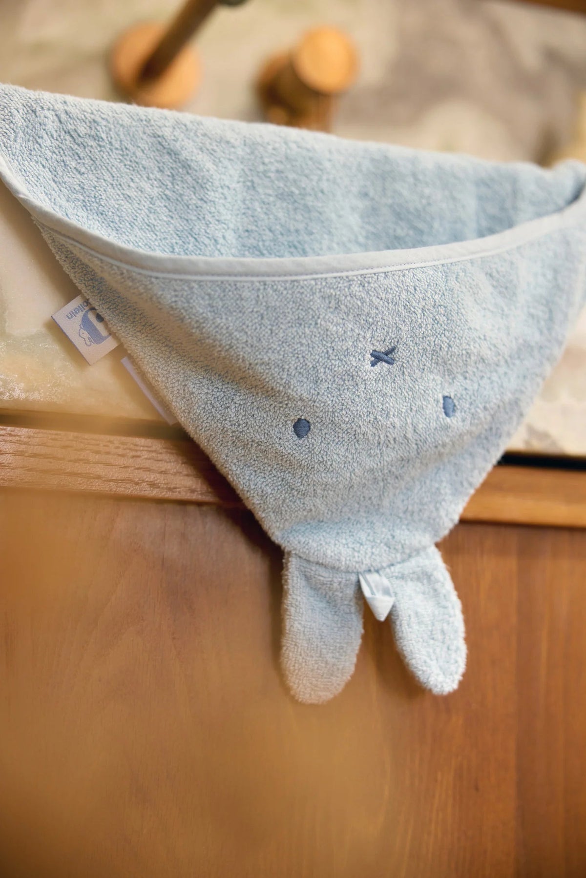 Cape de bain bébé Miffy bleue en éponge 75 x 75 cm - Jollein JOLLEIN
