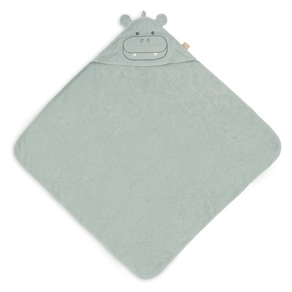 Cape de bain bébé avec capuche et oreilles 75 x 75 cm - Jollein hippopotame JOLLEIN
