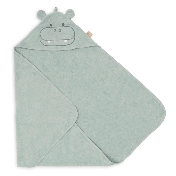 Cape de bain bébé avec capuche et oreilles 75 x 75 cm - Jollein hippopotame JOLLEIN