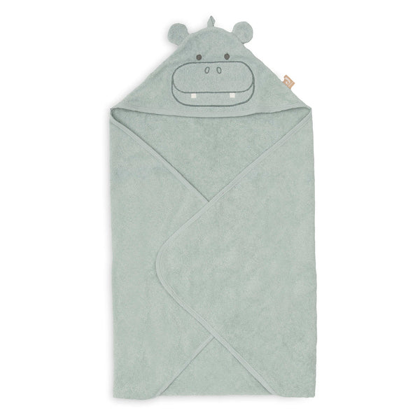 Cape de bain bébé avec capuche et oreilles 75 x 75 cm - Jollein hippopotame JOLLEIN