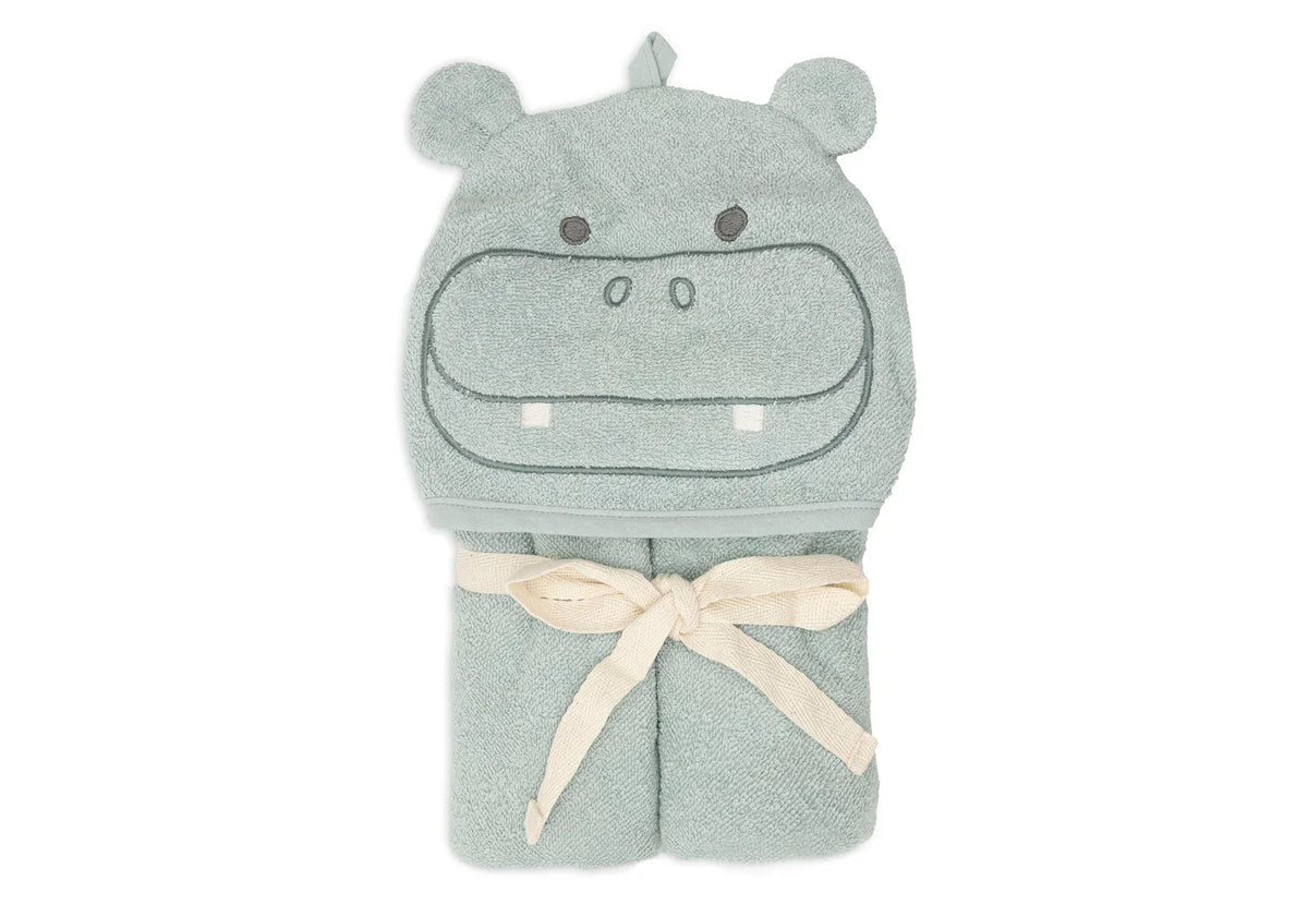 Cape de bain bébé avec capuche et oreilles 75 x 75 cm - Jollein hippopotame JOLLEIN