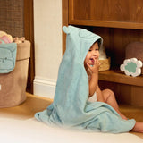 Cape de bain bébé avec capuche et oreilles 75 x 75 cm - Jollein hippopotame JOLLEIN